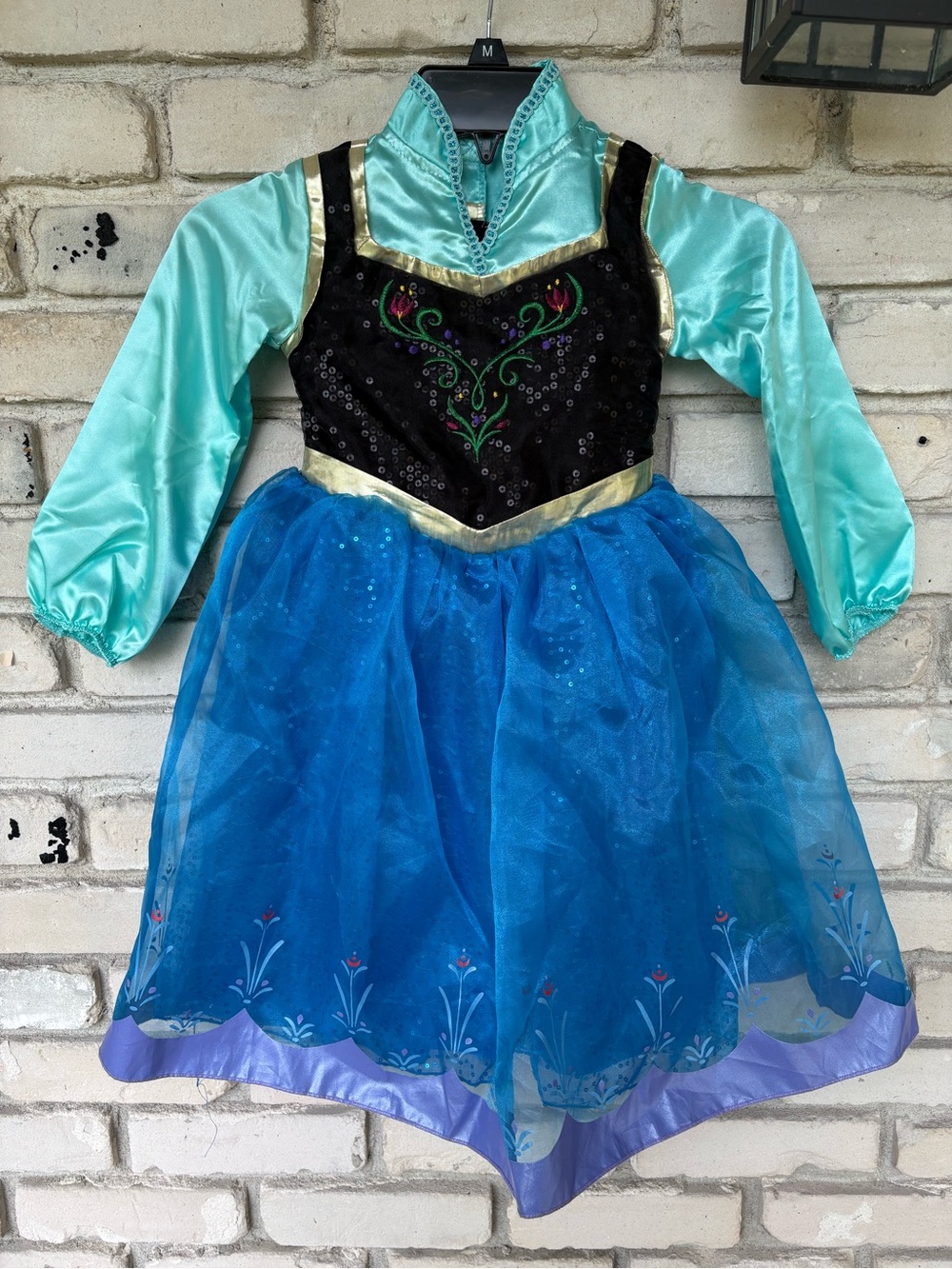 Disney parks Princess Ana from Frozen Aqua, Blue & Black dress costume